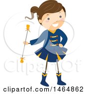 Poster, Art Print Of Majorette Dancer Girl With A Baton