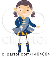 Poster, Art Print Of Majorette Dancer Girl With A Baton