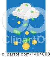 Poster, Art Print Of Cloud Raining Cash And Coins