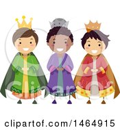 Poster, Art Print Of Group Of Boys In Three Kings Costumes