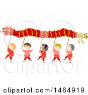 Poster, Art Print Of Group Of Boys Performing A Dragon Dance