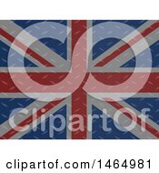 Clipart Of A Diamond Plate Textured Union Jack Flag Royalty Free Vector Illustration