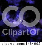 Poster, Art Print Of 3d Purple Nebula Background