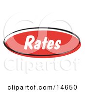 Poster, Art Print Of Red Rates Internet Website Button