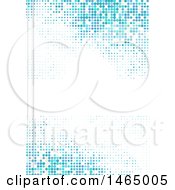 Clipart Of A Blue Pixel Background With Text Space On White Royalty Free Vector Illustration