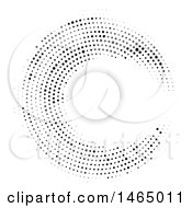 Clipart Of A Halftone Circular Design Background Royalty Free Vector Illustration