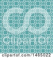 Clipart Of A Teal And White Pattern Background Royalty Free Vector Illustration by KJ Pargeter