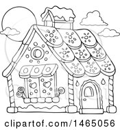 Black And White Hansel And Gretel Gingerbread House