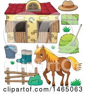 Poster, Art Print Of Horse Near A Barn
