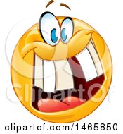 Clipart Of A Crazy Yellow Emoji Emoticon Smiley Face Royalty Free Vector Illustration