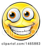 Clipart Of A Smiling Happy Emoji Emoticon Royalty Free Vector Illustration