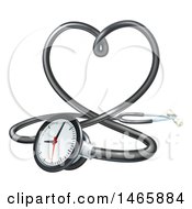 Poster, Art Print Of 3d Medical Stethoscope Forming A Love Heart