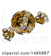 Poster, Art Print Of Male Lion Attacking