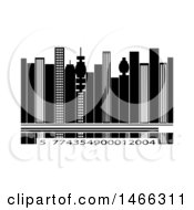 Poster, Art Print Of City Skyline With A Row Of Numbers