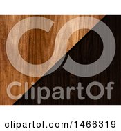 Clipart Of A Diagonally Divided Light And Dark Wood Background Royalty Free Illustration