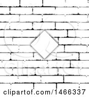 Poster, Art Print Of Black And White Brick Wall Texture Invite