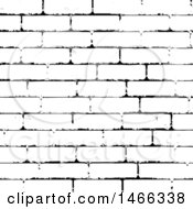 Poster, Art Print Of Black And White Brick Wall Texture