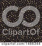Clipart Of A Black And Gold Polka Dot Background Royalty Free Vector Illustration by KJ Pargeter