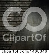 Clipart Of A Brick And Metal Background Royalty Free Illustration