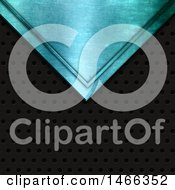 Clipart Of A Blue And Perforated Metal Background Royalty Free Illustration