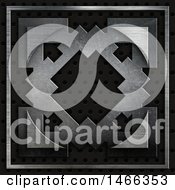 Poster, Art Print Of Metallic Circular Arrow Design