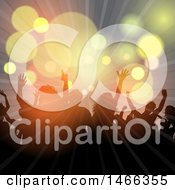 Poster, Art Print Of Silhouetted Crowd With Flares And Lights