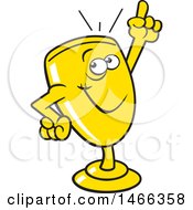 Poster, Art Print Of Trophy Cup Character Holding Up A Finger