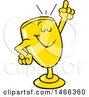 Poster, Art Print Of Trophy Cup Mascot Holding Up A Finger