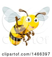 Poster, Art Print Of Happy Bee Flying And Waving
