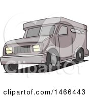 Clipart Of An Armored Truck Royalty Free Vector Illustration by David Rey