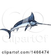 Poster, Art Print Of Sketched Swordfish