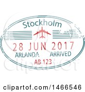 Clipart Of A Passport Stamp Design Royalty Free Vector Illustration by Vector Tradition SM