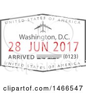 Clipart Of A Passport Stamp Design Royalty Free Vector Illustration
