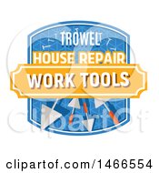 Poster, Art Print Of Trowel Shield Design With Text