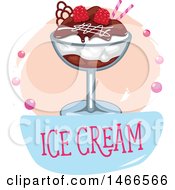 Clipart Of An Ice Cream Design With Text Royalty Free Vector Illustration