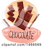 Clipart Of A Chocolate Design With Text Royalty Free Vector Illustration
