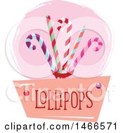 Poster, Art Print Of Candy Cane Design With Text