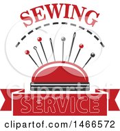 Poster, Art Print Of Sewing Pin Cusion And Needles Design