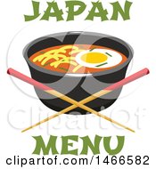 Clipart Of A Japan Menu Design Royalty Free Vector Illustration