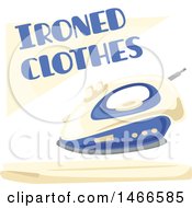 Clipart Of A Laundry Iron Design Royalty Free Vector Illustration by Vector Tradition SM