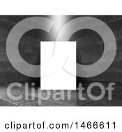 Clipart Of A 3d Blank Canvas In A Corner Royalty Free Illustration