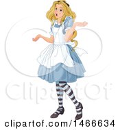 Clipart Of Alice Shrugging Royalty Free Vector Illustration by Pushkin
