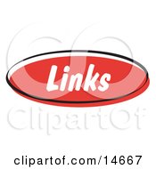Red Links Internet Website Button Clipart Illustration