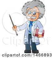Poster, Art Print Of Male Scientist Or Professor Holding A Pointer Stick