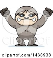 Clipart Of A Mad Sloth Royalty Free Vector Illustration