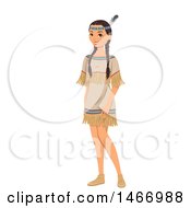 Poster, Art Print Of Native American Teenage Girl In Traditional Dress
