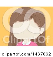 Clipart Of A Faceless Girl Over Yellow Royalty Free Vector Illustration
