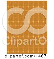 Poster, Art Print Of Orange Background With Colorful Stars Clipart Illustration