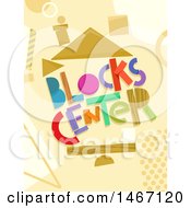 Poster, Art Print Of Blocks Center Text With Building Blocks