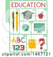 Poster, Art Print Of Plastic Model Kit With Educational Icons